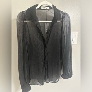 Stanton button down shimmer top